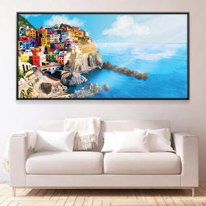Cinque Terre Canvas Art 50 x 25cm / Framed Prints Clock Canvas