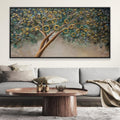 Circle Leaves Canvas Art Clock Canvas