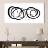 Circling Monochrome Canvas Art Clock Canvas