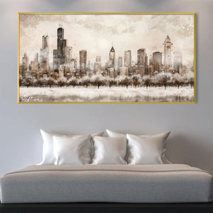 City in Stillness Canvas Art Clock Canvas