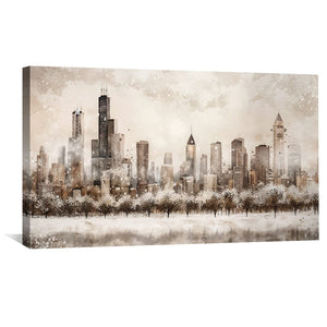 City in Stillness Canvas Art Clock Canvas