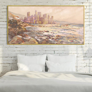 City of Light & Tide Canvas Art Clock Canvas