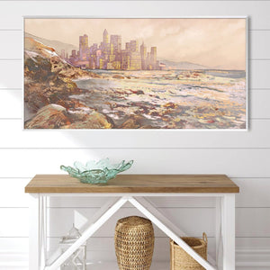 City of Light & Tide Canvas Art Clock Canvas