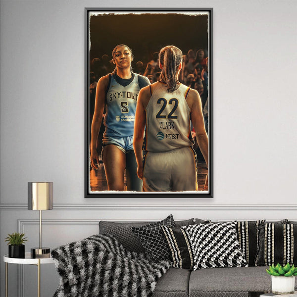 Clark vs. Reese Canvas Art 12 x 18in / Canvas Clock Canvas