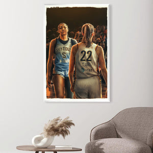 Clark vs. Reese Canvas Art Clock Canvas