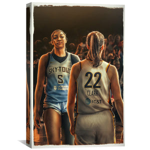 Clark vs. Reese Canvas Art Clock Canvas