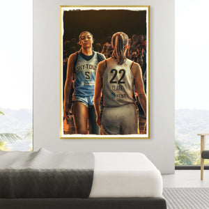 Clark vs. Reese Canvas Art Clock Canvas