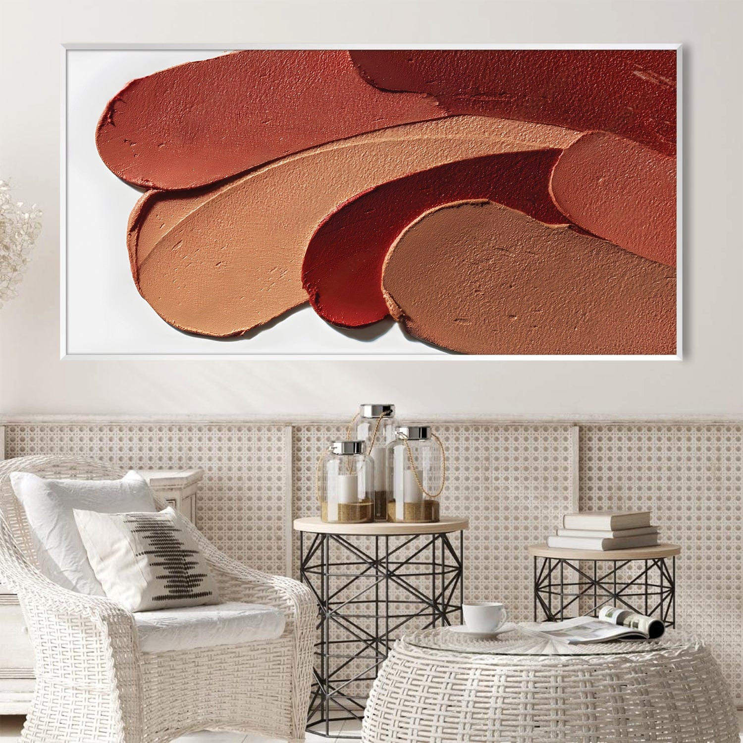 Clay Brushed Canvas Art Clock Canvas