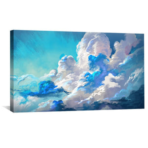 Cloudburst Canvas Art Clock Canvas