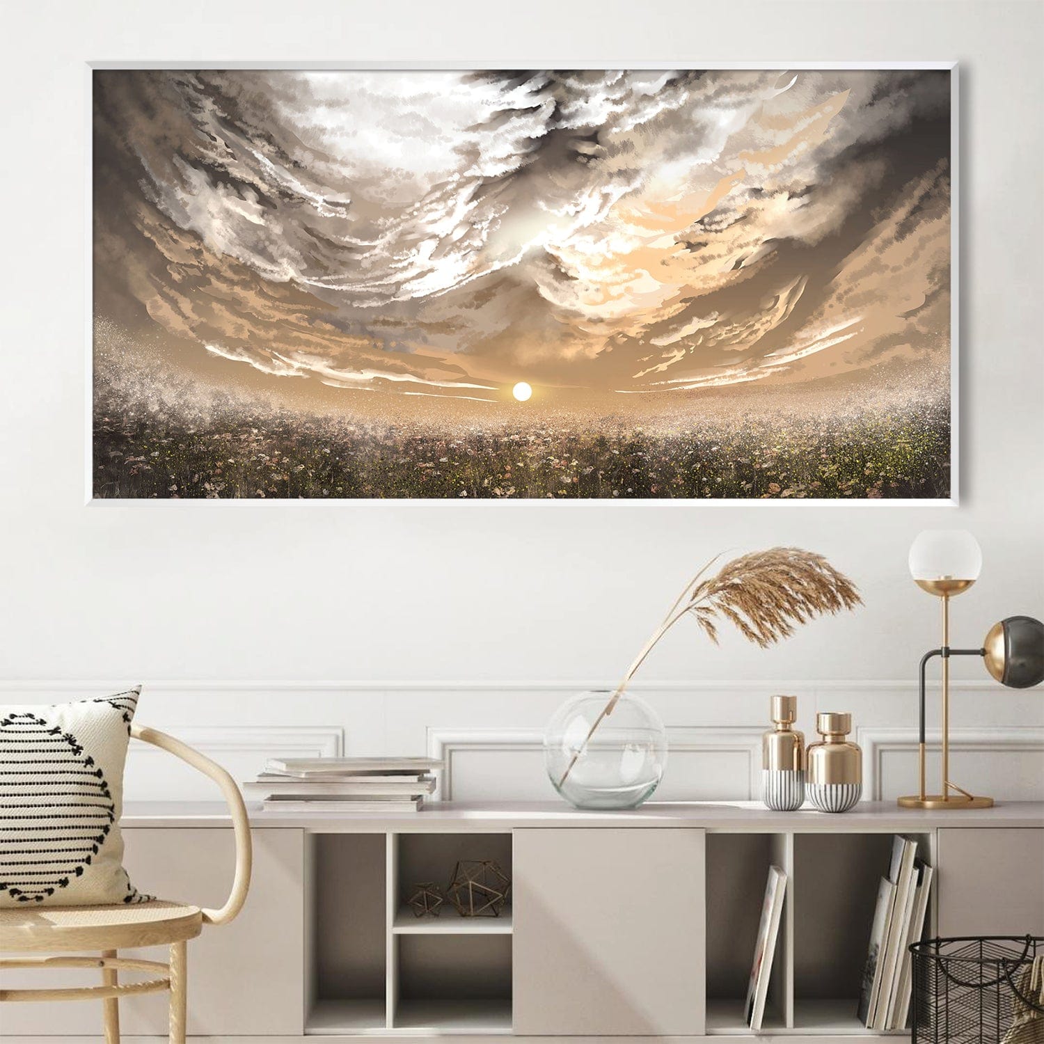 Cloudsong Over Eden Canvas Art Clock Canvas