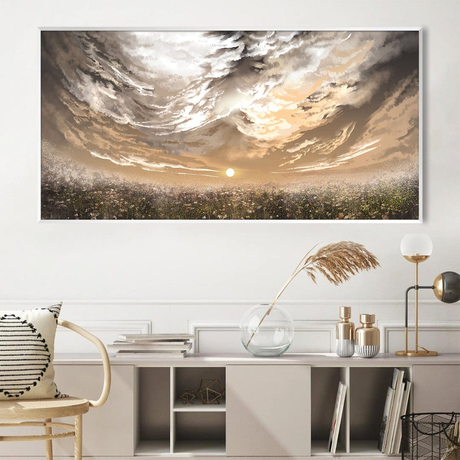 Cloudsong Over Eden Canvas Art Clock Canvas
