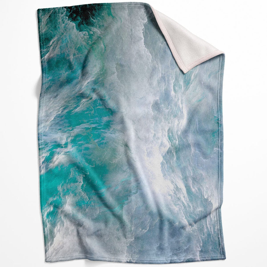 Cloudy Wave B Blanket Blanket 75 x 100cm Clock Canvas