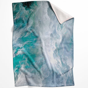 Cloudy Wave B Blanket Blanket 75 x 100cm Clock Canvas