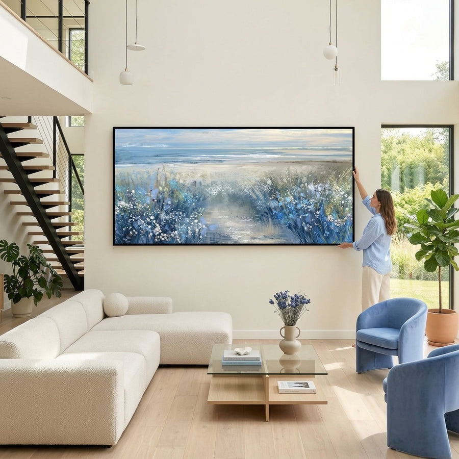 Coastal Bloom Easy Build Frame Posters, Prints, & Visual Artwork Clock Canvas