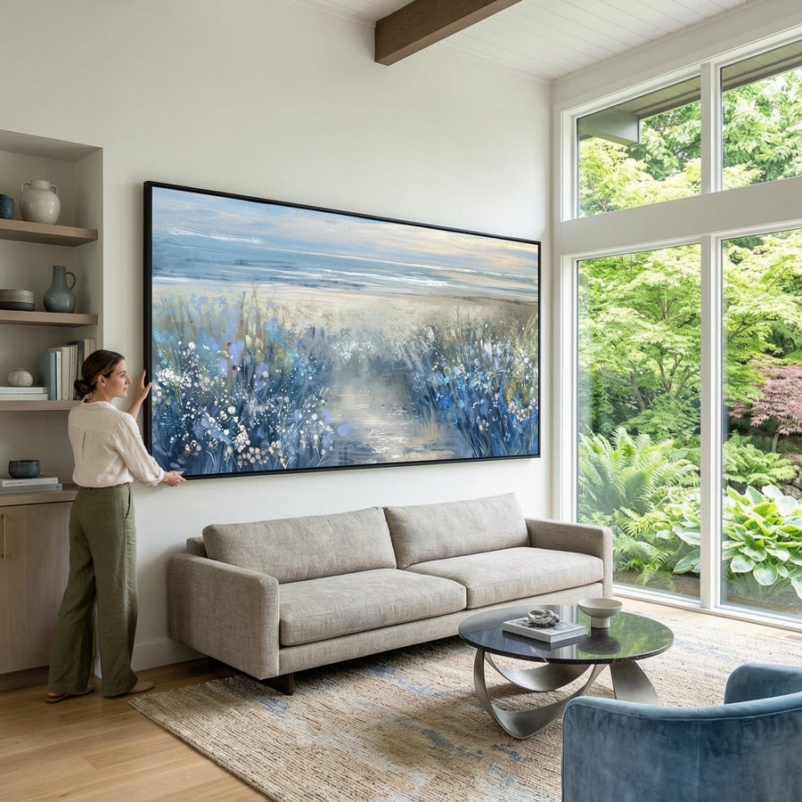 Coastal Bloom Easy Build Frame Posters, Prints, & Visual Artwork Clock Canvas