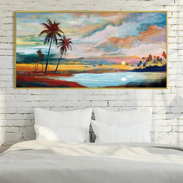 Coastal Oasis Canvas Art Clock Canvas