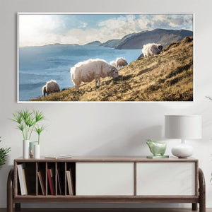 Coastal Pasture Canvas Art Clock Canvas