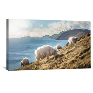 Coastal Pasture Canvas Art Clock Canvas