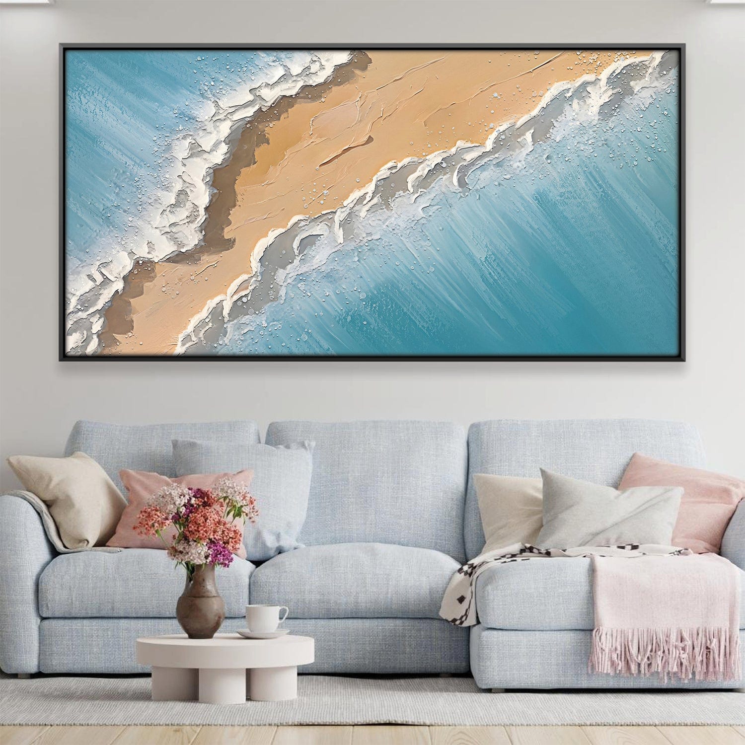 Coastal Tides Canvas Art Clock Canvas