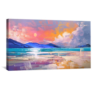 Coastline Reflections Canvas Art Clock Canvas