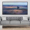 Cobalt Fields Canvas Art 20 x 10in / Canvas Clock Canvas
