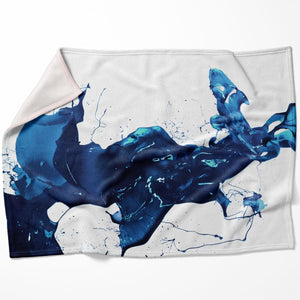 Cobalt Splash Blanket Blanket 75 x 100cm Clock Canvas