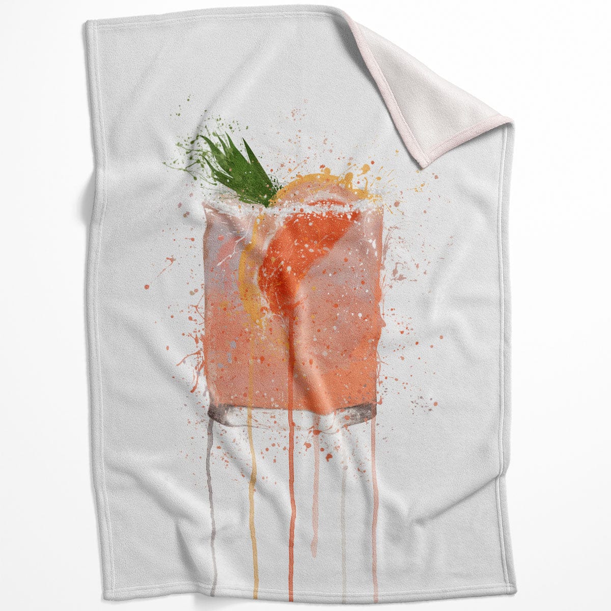 Cocktails A Blanket Blanket 75 x 100cm Clock Canvas