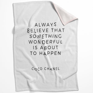 CoCo Quotes B Blanket Blanket 75 x 100cm Clock Canvas