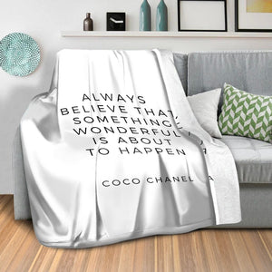 CoCo Quotes B Blanket Blanket Clock Canvas
