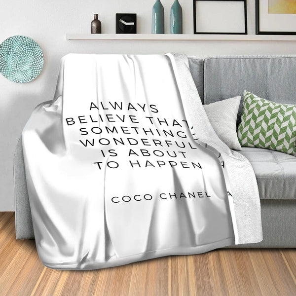 CoCo Quotes B Blanket Blanket Clock Canvas
