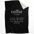 Coffee and Tea A Blanket Blanket 75 x 100cm Clock Canvas