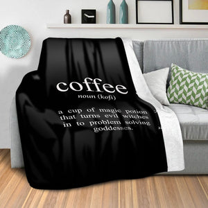 Coffee and Tea A Blanket Blanket Clock Canvas