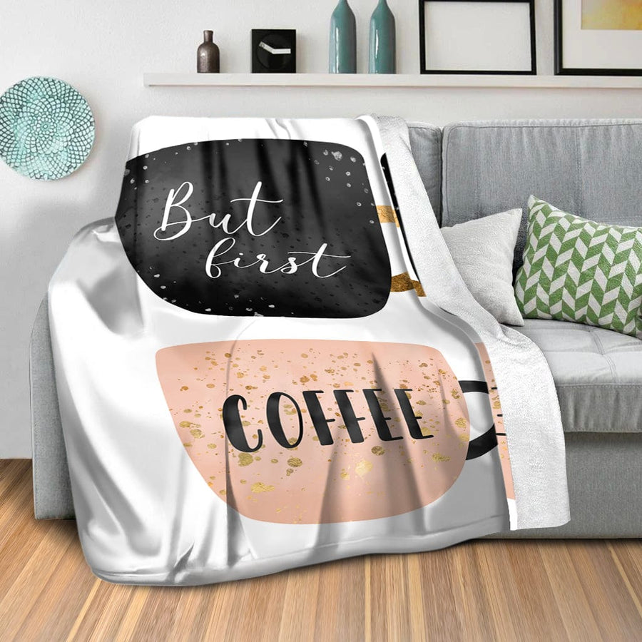 Coffee Cups A Blanket Blanket Clock Canvas
