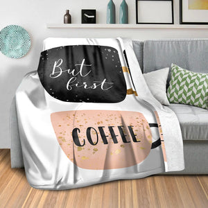 Coffee Cups A Blanket Blanket Clock Canvas