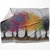 Color in the Grey Forest Blanket Blanket 75 x 100cm Clock Canvas