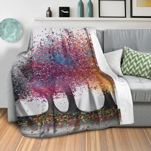 Color in the Grey Forest Blanket Blanket Clock Canvas