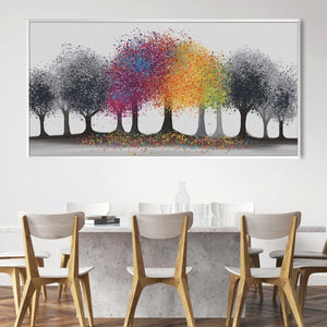 Color in the Grey Forest Canvas Art Clock Canvas