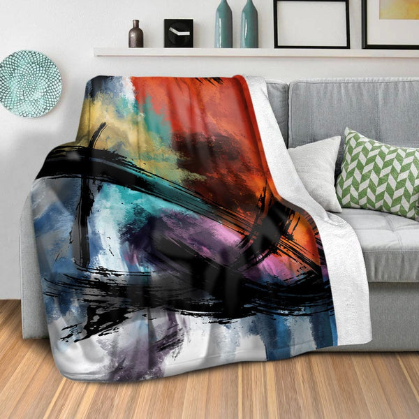 Color Montage Blanket Blanket Clock Canvas
