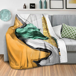 Color Wave A Blanket Blanket Clock Canvas