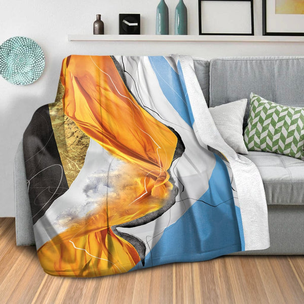 Color Wave C Blanket Blanket Clock Canvas