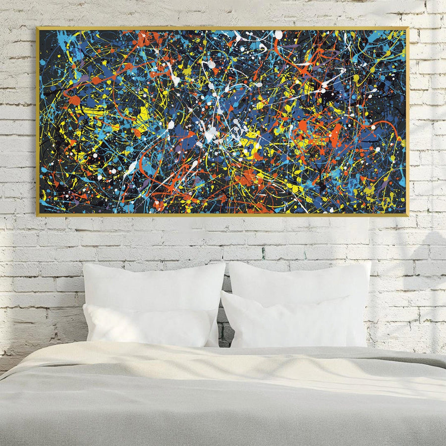 Colorburst Symphony Canvas Art Clock Canvas
