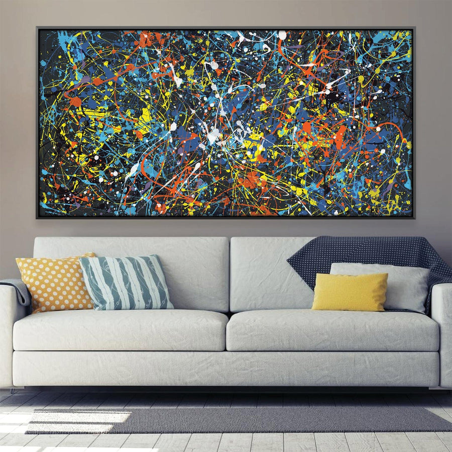 Colorburst Symphony Canvas Art Clock Canvas