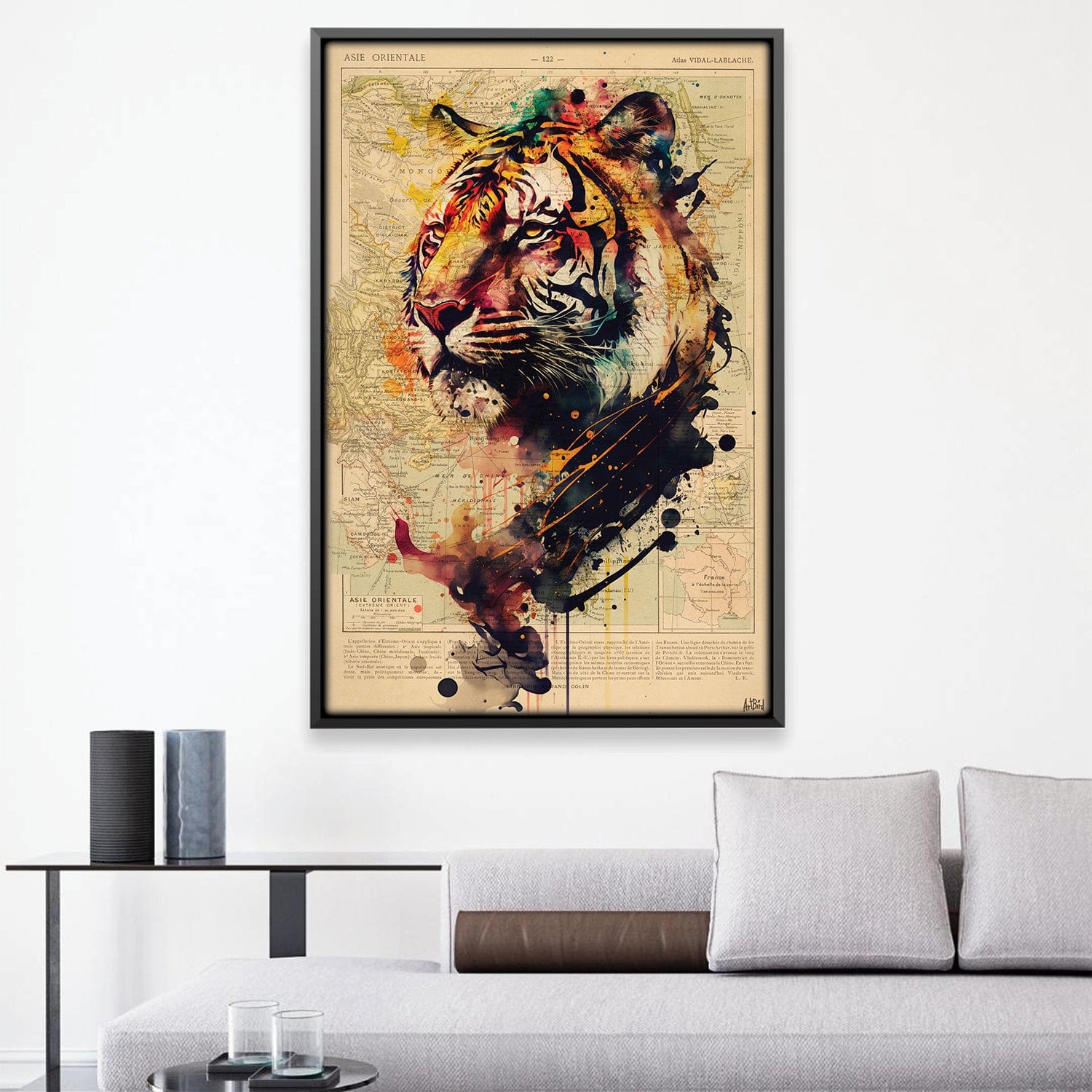 Colored Tiger Portrait Canvas product thumbnail