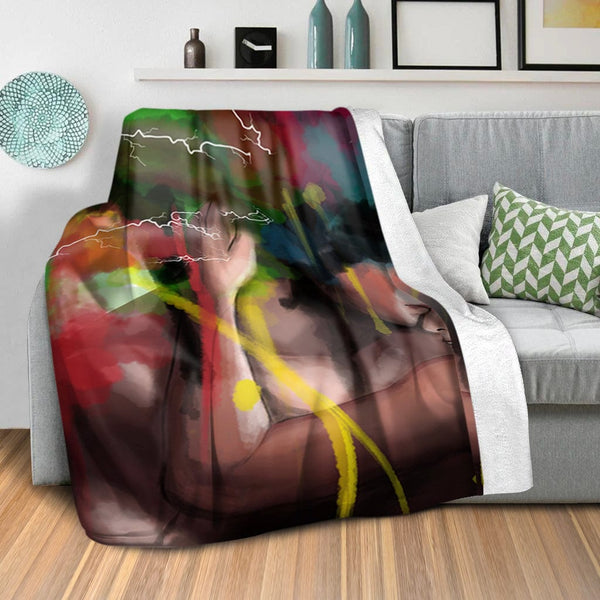 Colorful Embrace Blanket Blanket Clock Canvas