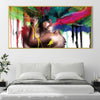 Colorful Embrace Canvas Art Clock Canvas