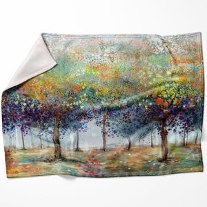 Colorful Forestry Blanket Blanket 75 x 100cm Clock Canvas