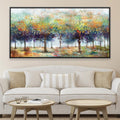 Colorful Forestry Canvas Art Clock Canvas