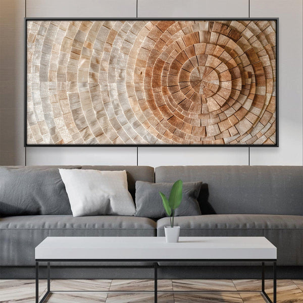 Concentric Harmony Canvas Art 20 x 10in / Canvas Clock Canvas