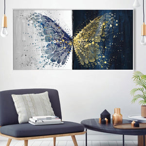 Contrasting Flutter Canvas Art Clock Canvas