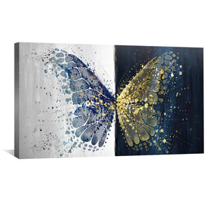 Contrasting Flutter Canvas Art Clock Canvas